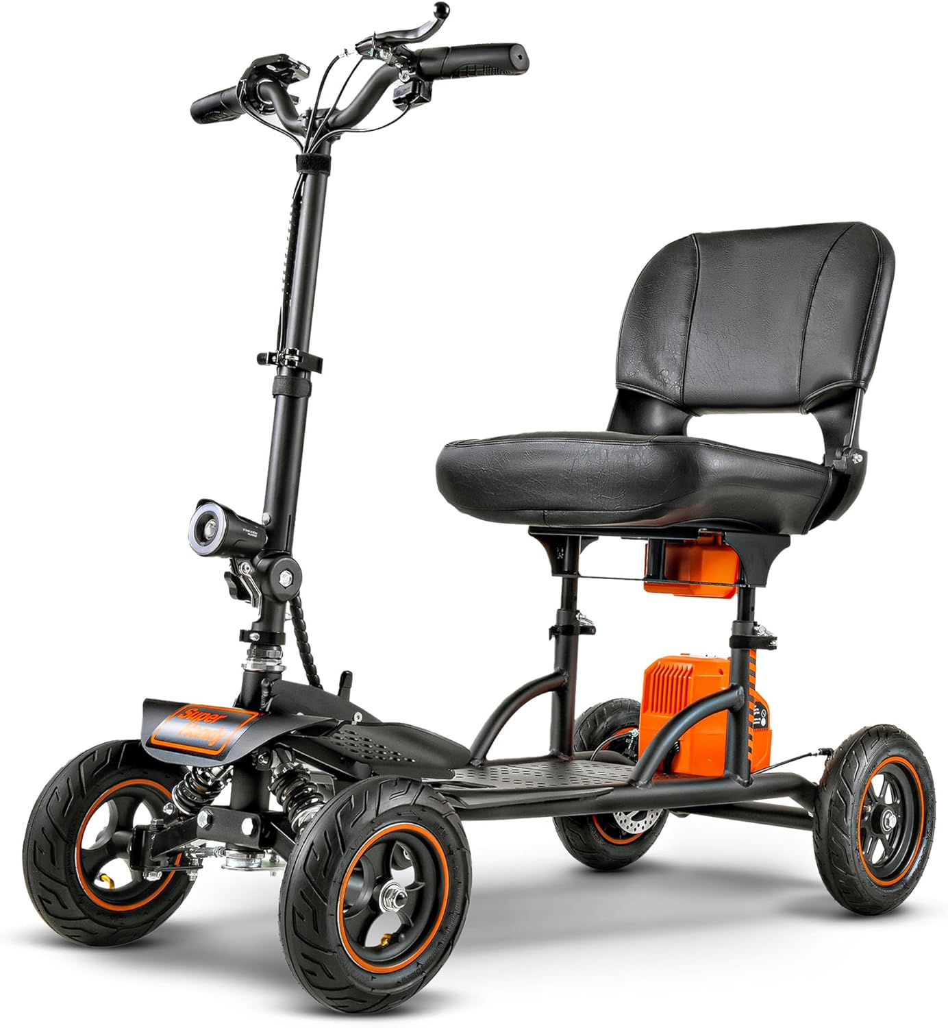 SuperHandy Mobilitätsroller – All-Terrain 4 Räder, 500 W bürstenloser Motor, 48 V-2 Ah/4 Ah Akku, 158,8 kg Kapazität, 6,25 km/h Höchstgeschwindigkeit, leichter Aluminiumrahmen (zum Patent angemeldet)
