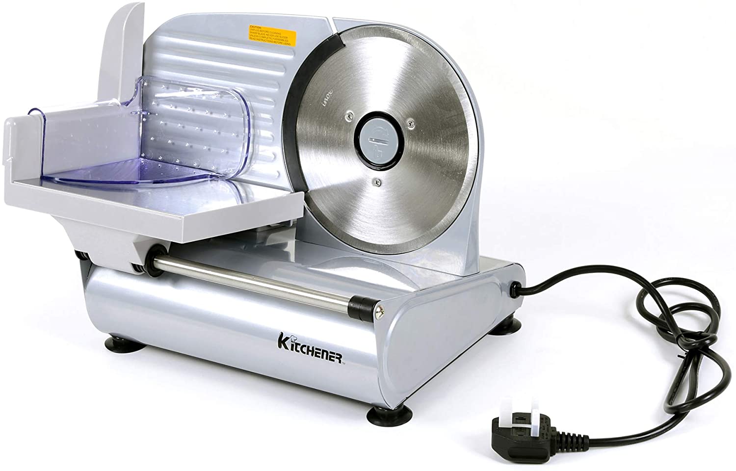 KITCHENER Meat Deli Cheese Food Slicer 7.5" inch Professional Stainless Steel Blade Electric Heavy Duty Gear Driven 230V 150Watt 50Hz