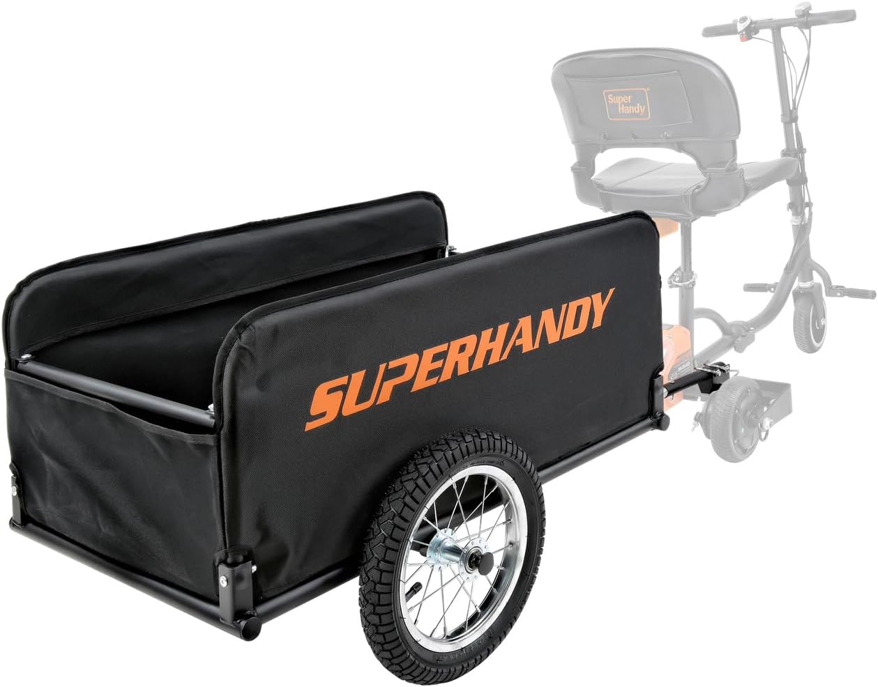 SuperHandy Collapsible Wagon, Towable, 180 lbs Capacity, All-Terrain Tires