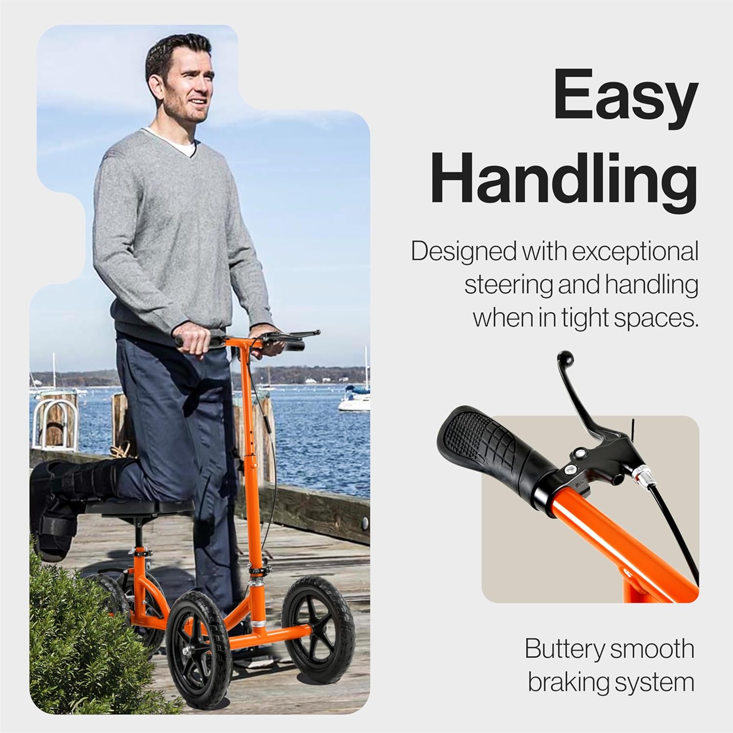 Assistive Device-SuperHandy Folding Knee Walker/Scooter/Floor Lift-Sample Only_NOT FOR PURCHASE