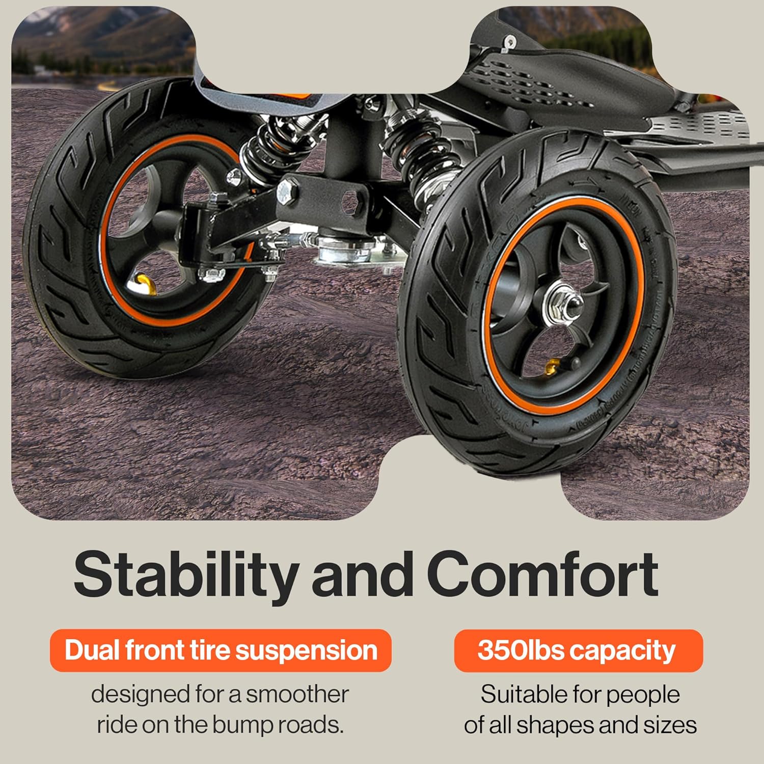 SuperHandy Mobilitätsroller – All-Terrain 4 Räder, 500 W bürstenloser Motor, 48 V-2 Ah/4 Ah Akku, 158,8 kg Kapazität, 6,25 km/h Höchstgeschwindigkeit, leichter Aluminiumrahmen (zum Patent angemeldet)