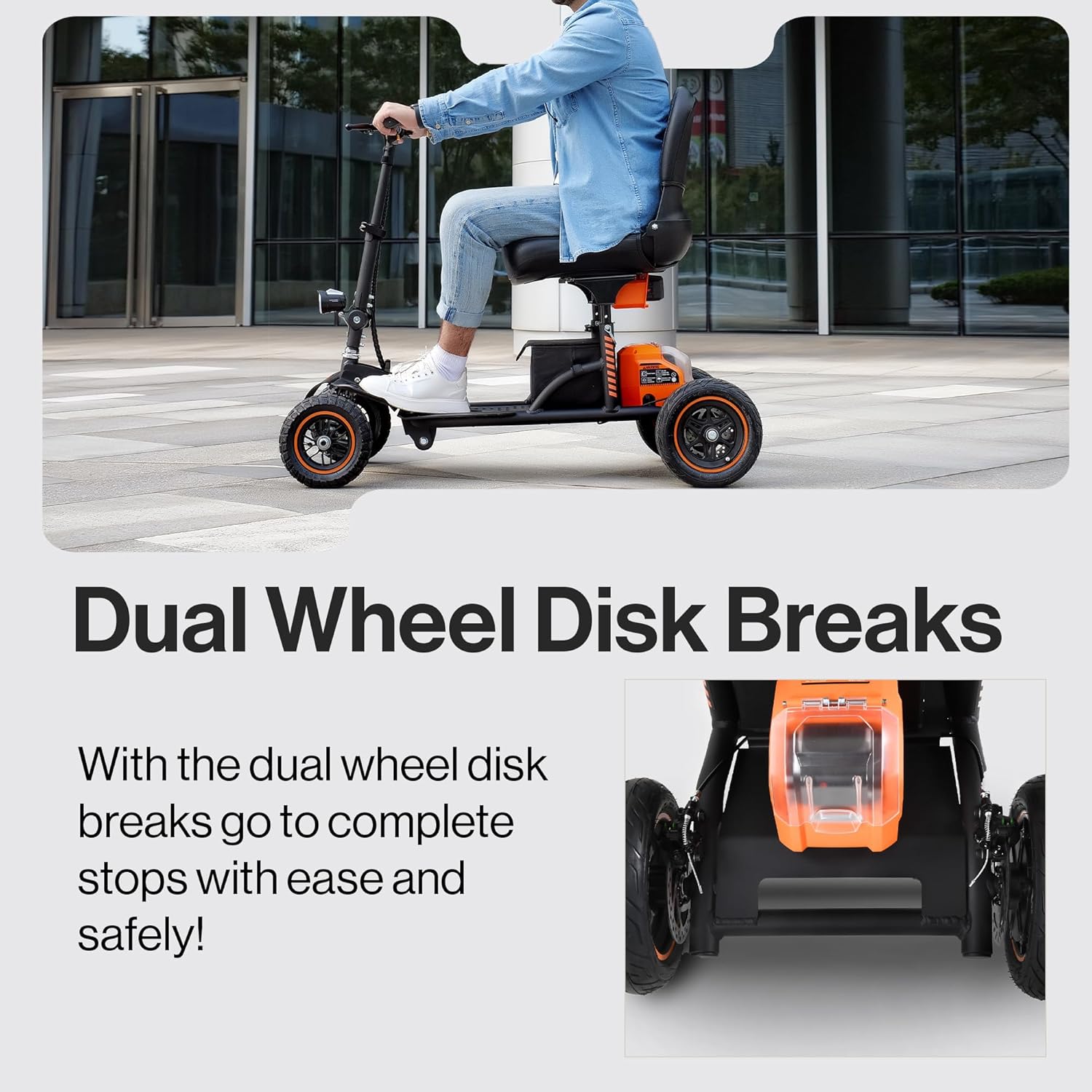 SuperHandy Mobility Scooter Explorer – 4 Wheels, 500W Brushless Motor, 48V-2Ah/4Ah Battery, 350LBS Capacity, 6.25mph Top Speed, Lightweight Aluminum 50lb Frame